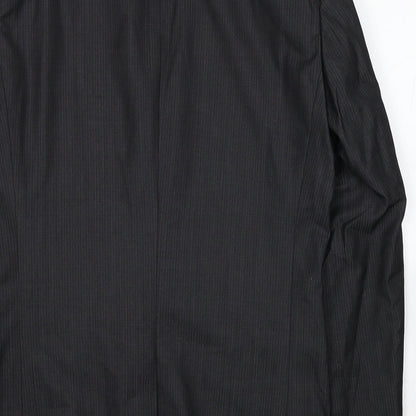 Next Mens Grey Striped Wool Jacket Suit Jacket Size 38