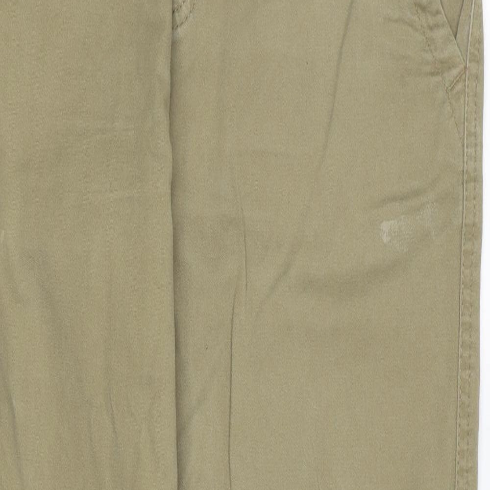 Preworn Mens Beige Cotton Straight Jeans Size 30 in L30 in Regular Zip