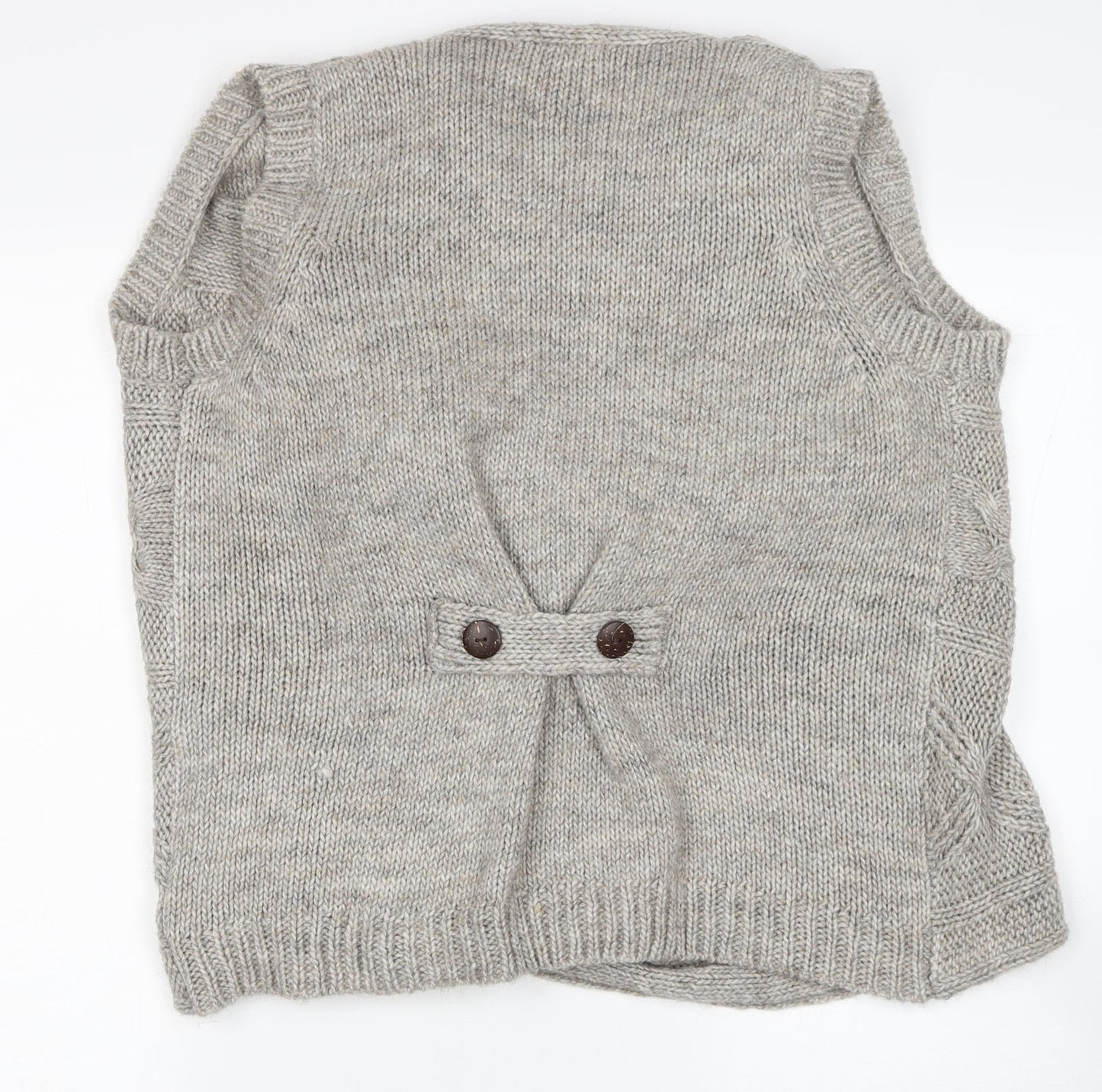 Marks and Spencer Womens Brown Roll Neck Acrylic Cardigan Jumper Size 16