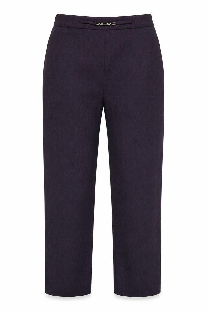 BHS Womens Purple Polyester Trousers Size 10 L24 in Regular