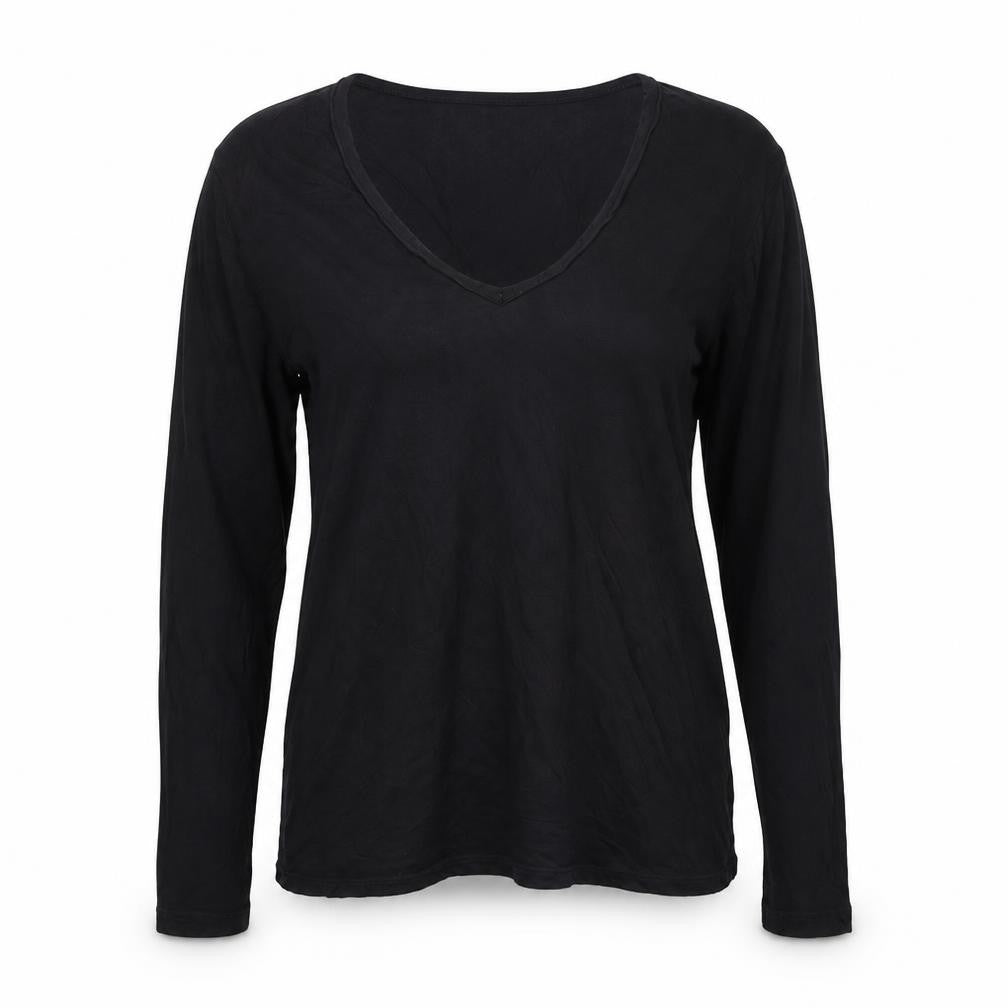ASOS Womens Black Viscose Basic T-Shirt Size 10 Scoop Neck