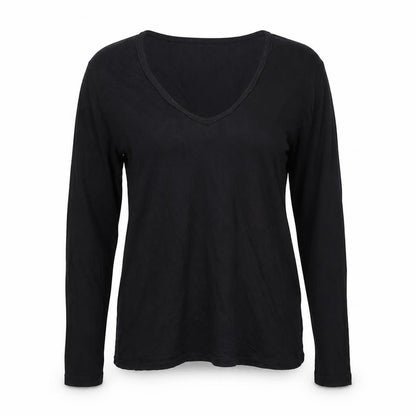 ASOS Womens Black Viscose Basic T-Shirt Size 10 Scoop Neck