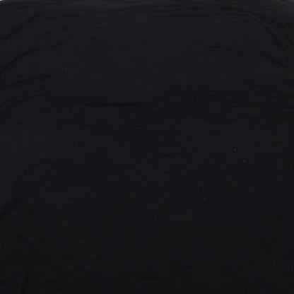 ASOS Womens Black Viscose Basic T-Shirt Size 10 Scoop Neck