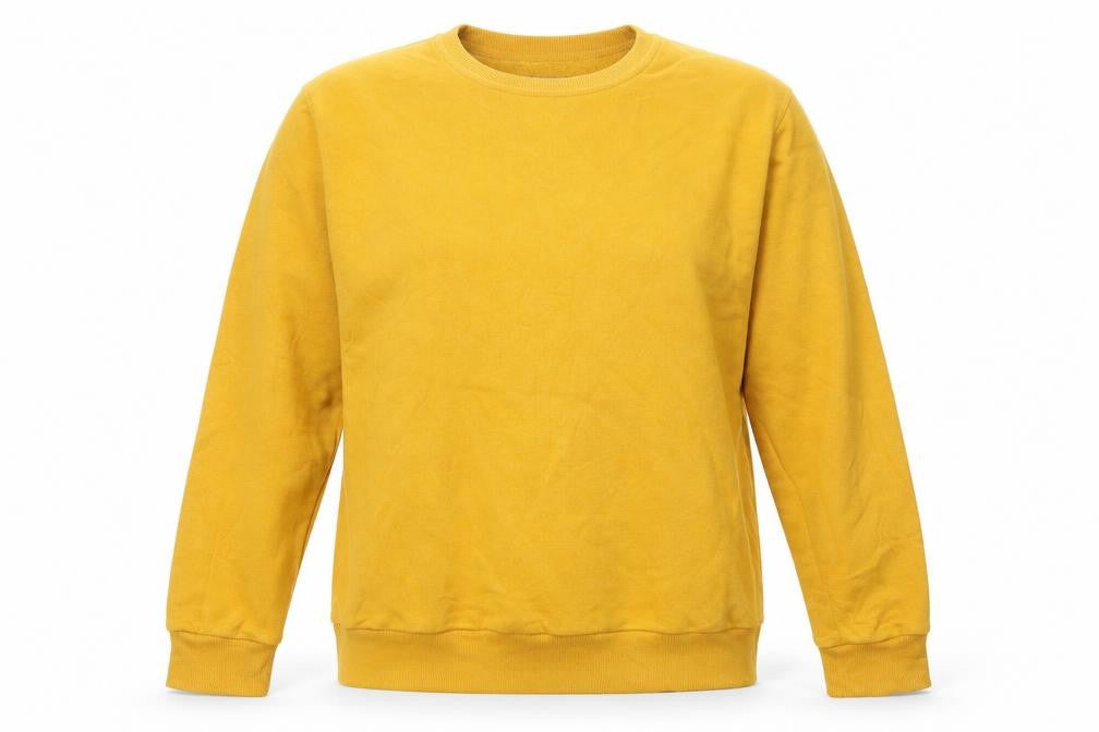 Primark Womens Yellow Round Neck Cotton Pullover Jumper Size M