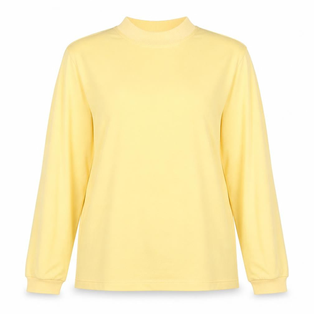 Black Pepper Womens Yellow Polyester Pullover Sweatshirt Size 16 Pullover