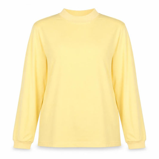 Black Pepper Womens Yellow Polyester Pullover Sweatshirt Size 16 Pullover