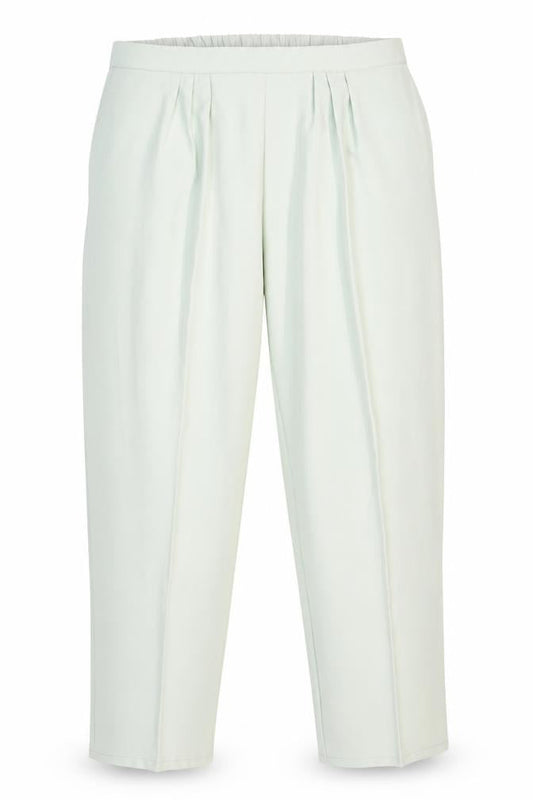 Preworn Womens Green Polyester Carrot Trousers Size 24 L29 in Regular