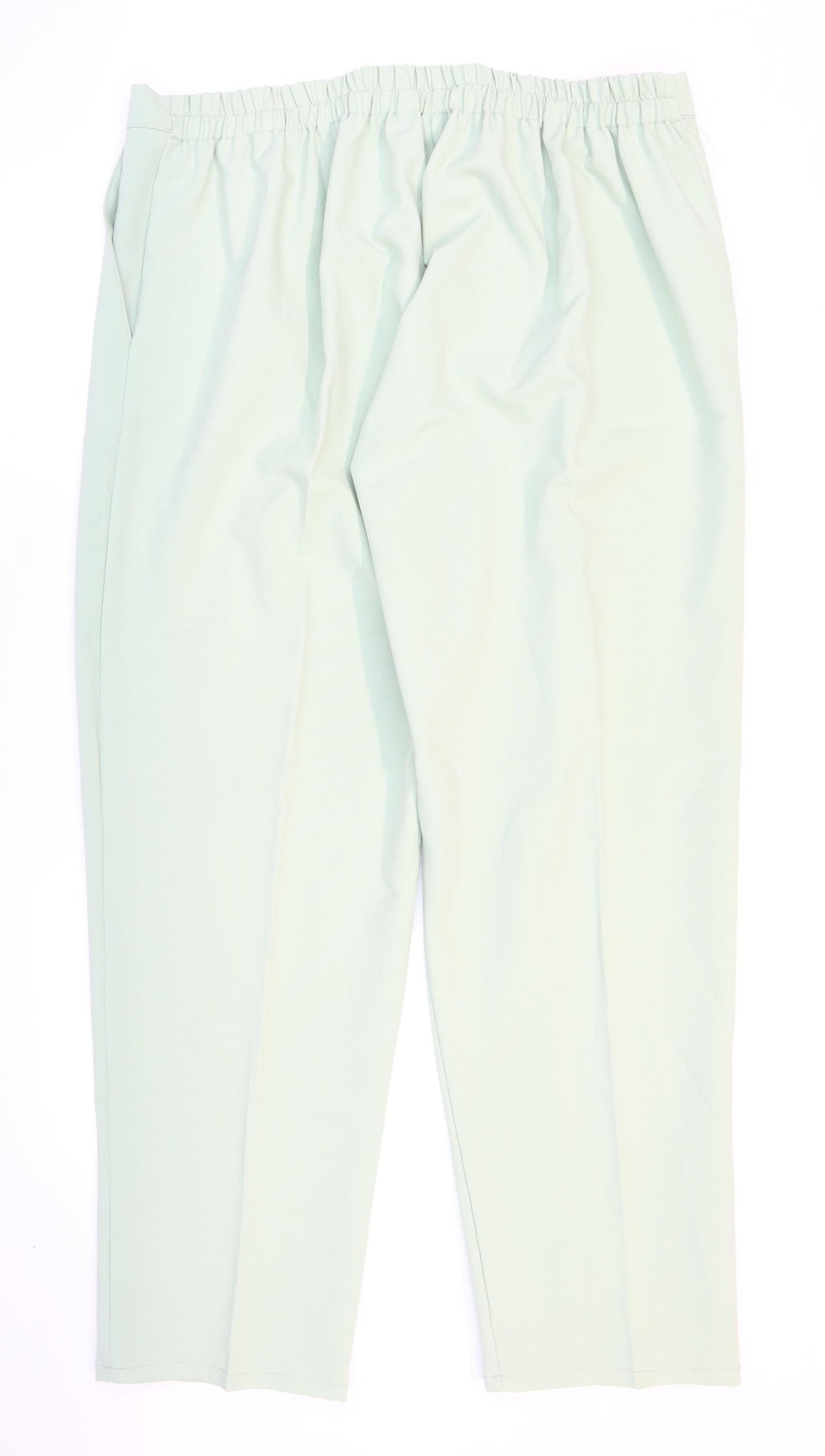 Preworn Womens Green Polyester Carrot Trousers Size 24 L29 in Regular