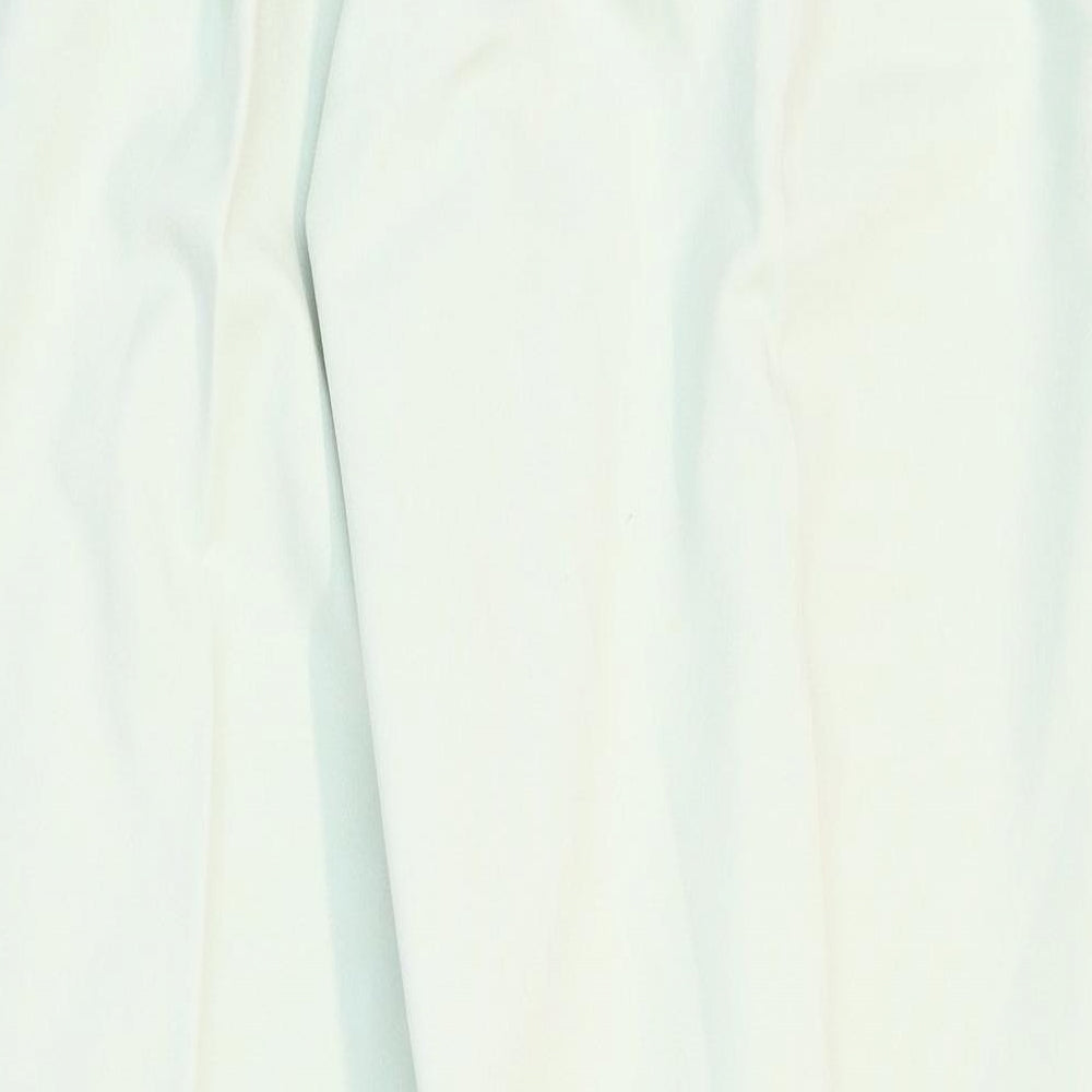 Preworn Womens Green Polyester Carrot Trousers Size 24 L29 in Regular