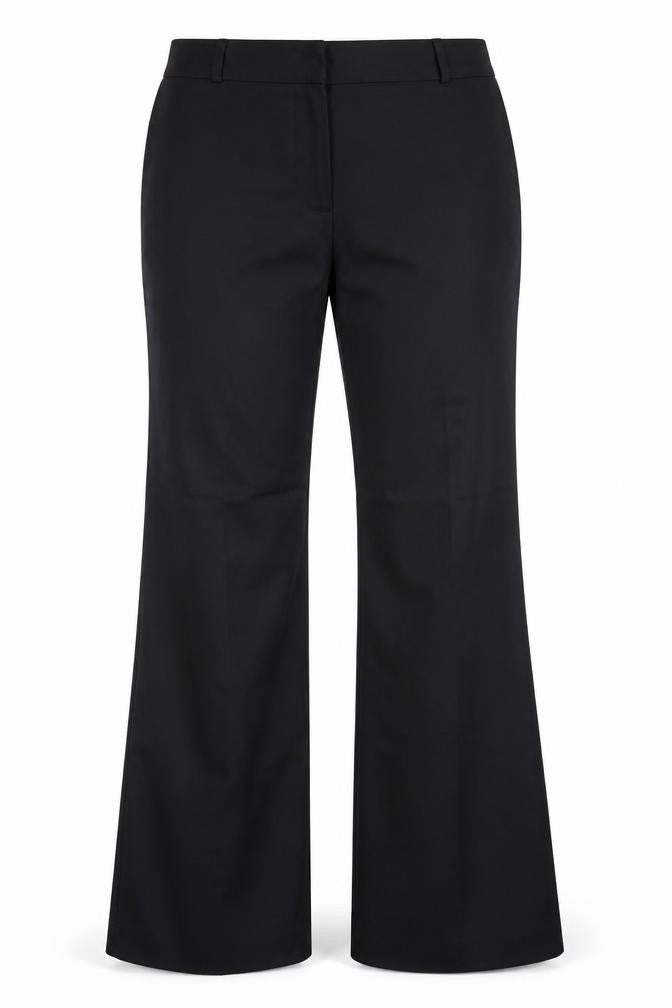 Primark Womens Black Cotton Dress Pants Trousers Size 12 L31 in Regular Zip
