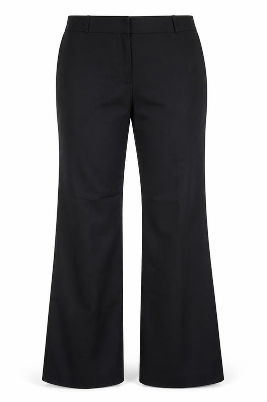 Primark Womens Black Cotton Dress Pants Trousers Size 12 L31 in Regular Zip