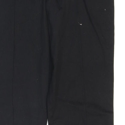 Primark Womens Black Cotton Dress Pants Trousers Size 12 L31 in Regular Zip