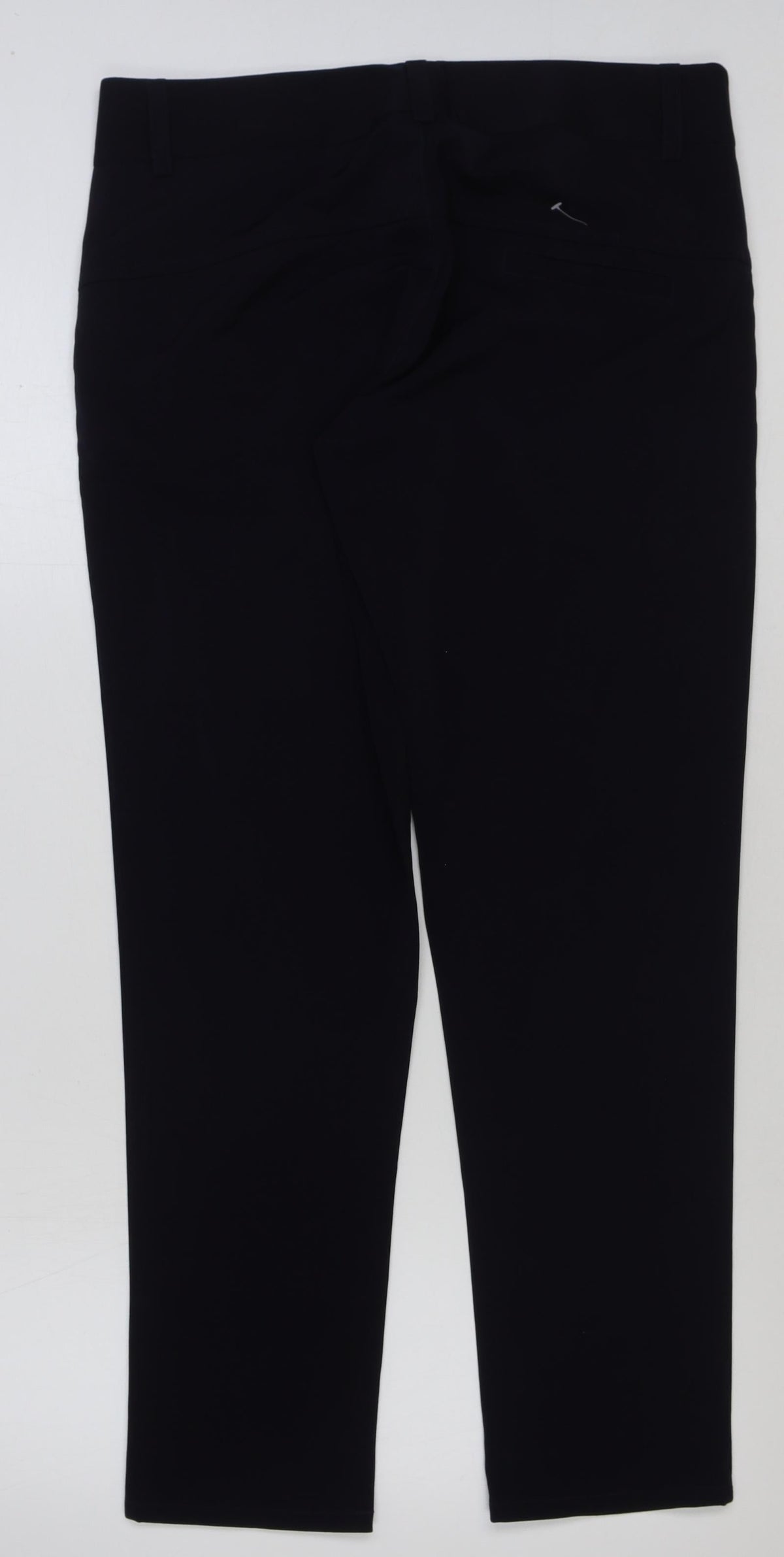 Paris Womens Blue Polyester Trousers Size 36 in L30 in Regular Button