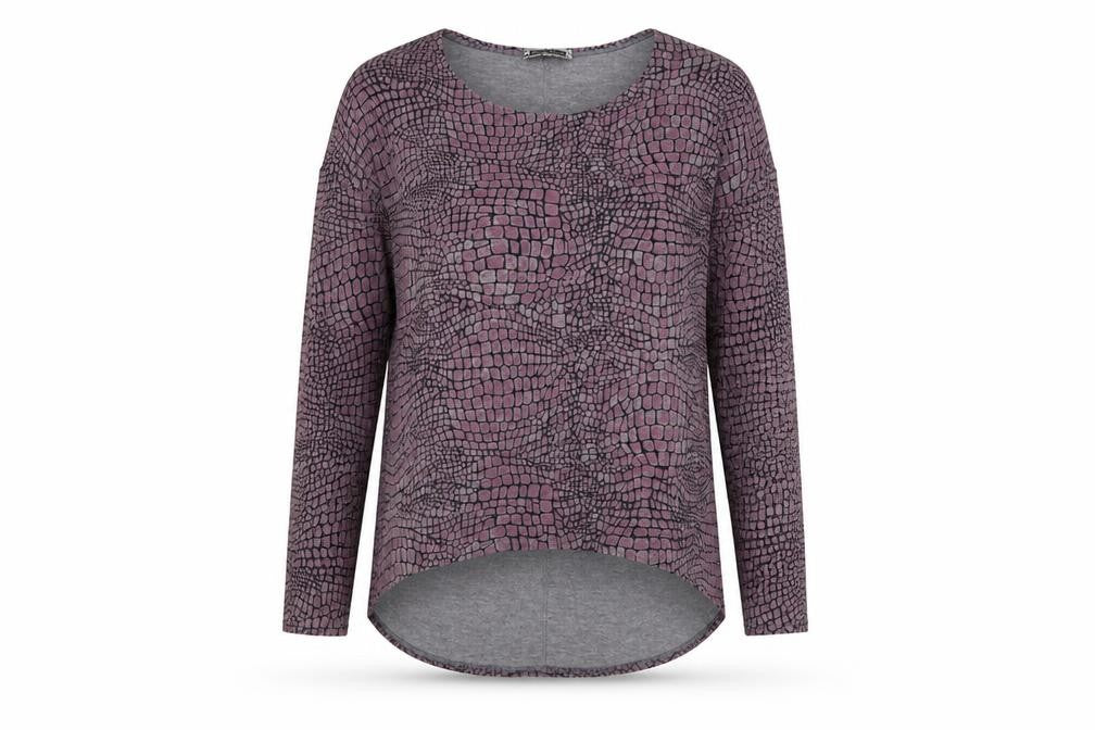 Cherry Couture Womens Pink Animal Print Polyester Basic T-Shirt Size S Round Neck