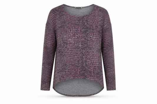 Cherry Couture Womens Pink Animal Print Polyester Basic T-Shirt Size S Round Neck