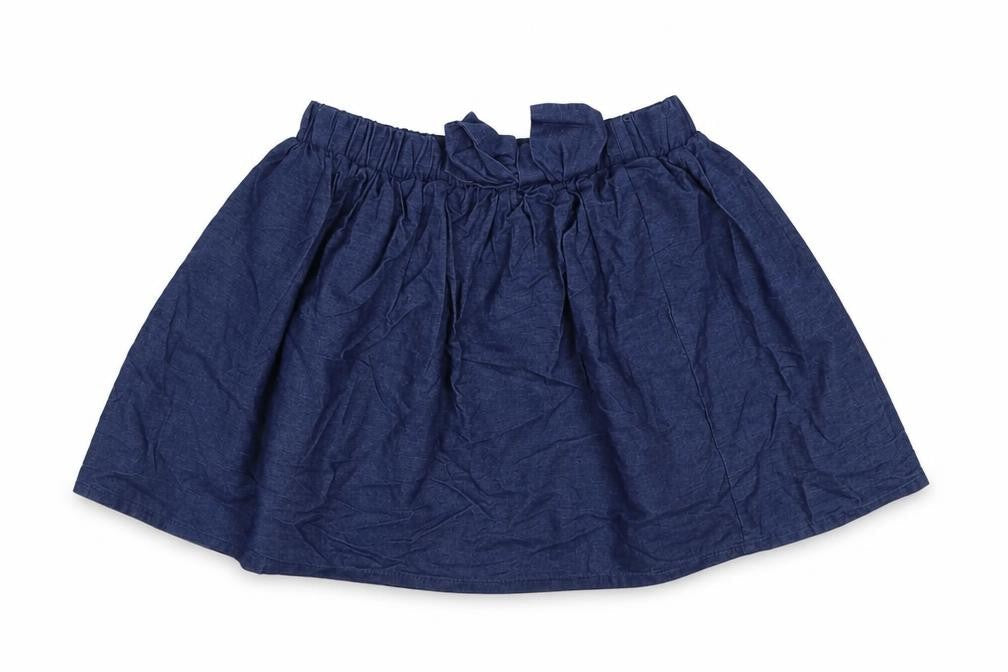 Preworn Girls Blue Cotton Skater Skirt Size 5-6 Years Regular