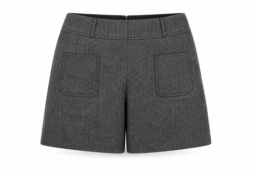 Be Beau Womens Grey Herringbone Polyester Cargo Set Size 10 Zip