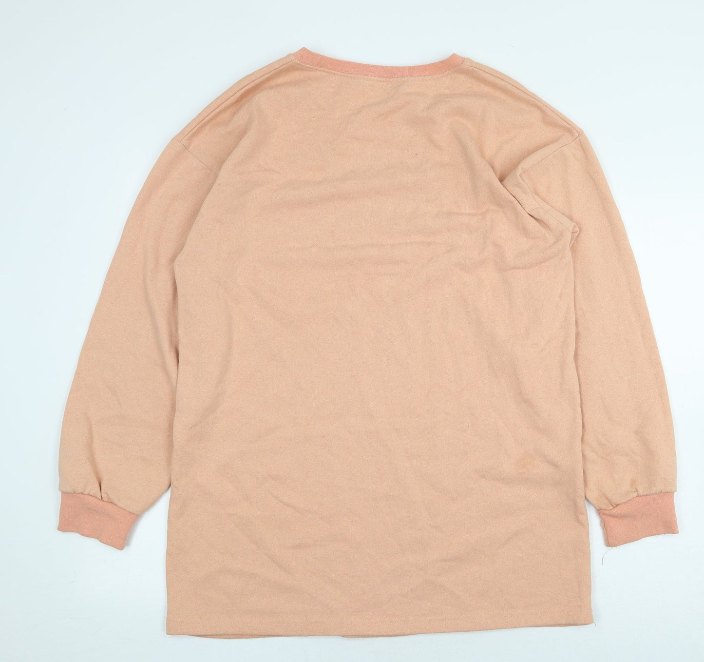 I SAW IT FIRST Womens Orange Cotton Pullover Sweatshirt Size S Pullover