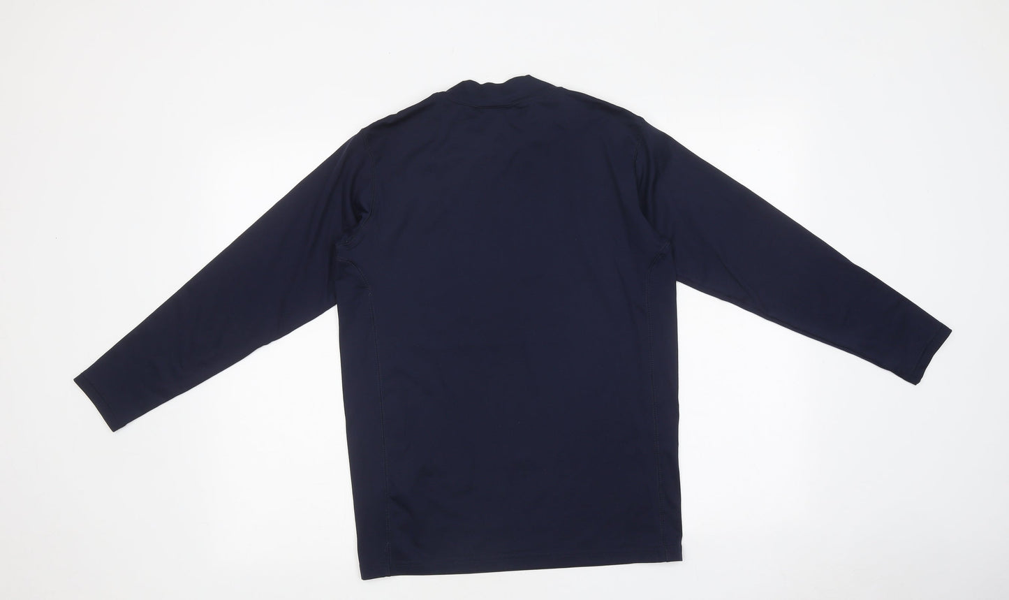 David Luke Mens Blue Polyester Basic T-Shirt Size 34 High Neck Pullover