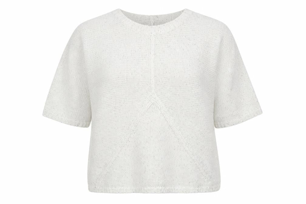 Aftershock Womens White Round Neck 100% Cotton Pullover Jumper Size L