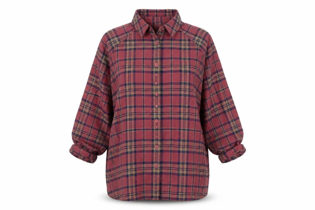 ASOS Womens Purple Plaid Polyester Basic Button-Up Size 8 Collared
