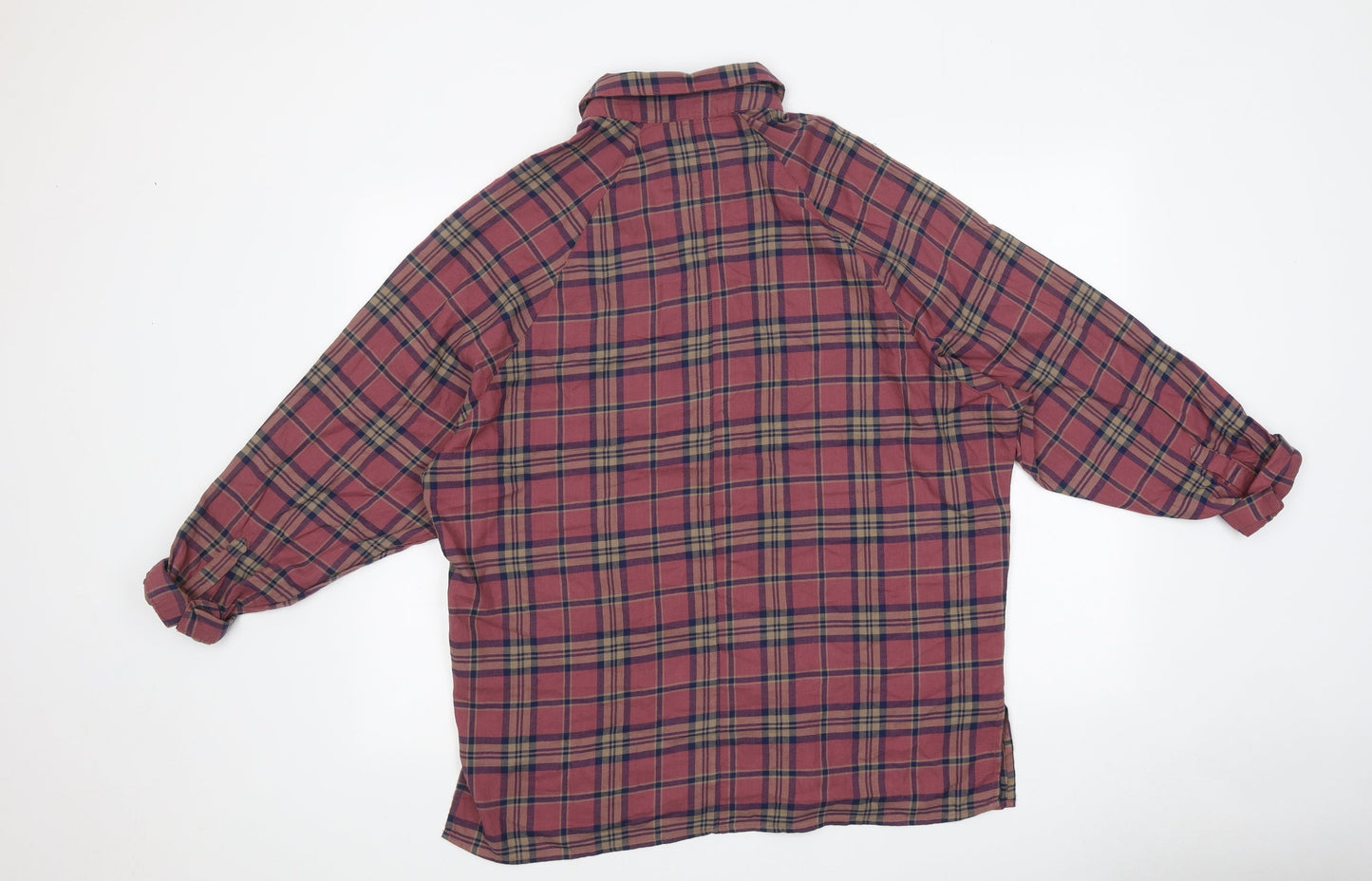 ASOS Womens Purple Plaid Polyester Basic Button-Up Size 8 Collared