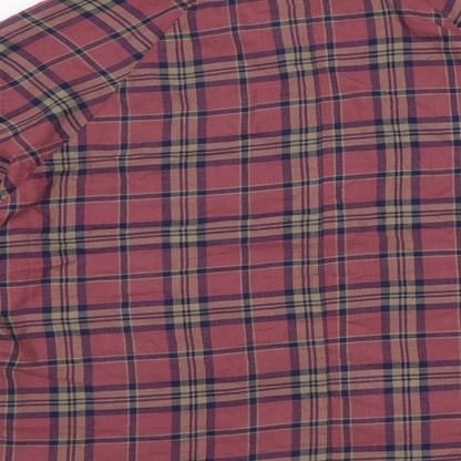 ASOS Womens Purple Plaid Polyester Basic Button-Up Size 8 Collared