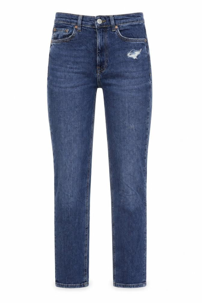 Marks & Spencer Womens Blue Cotton Skinny Jeans Size 8 L32 in Regular Zip