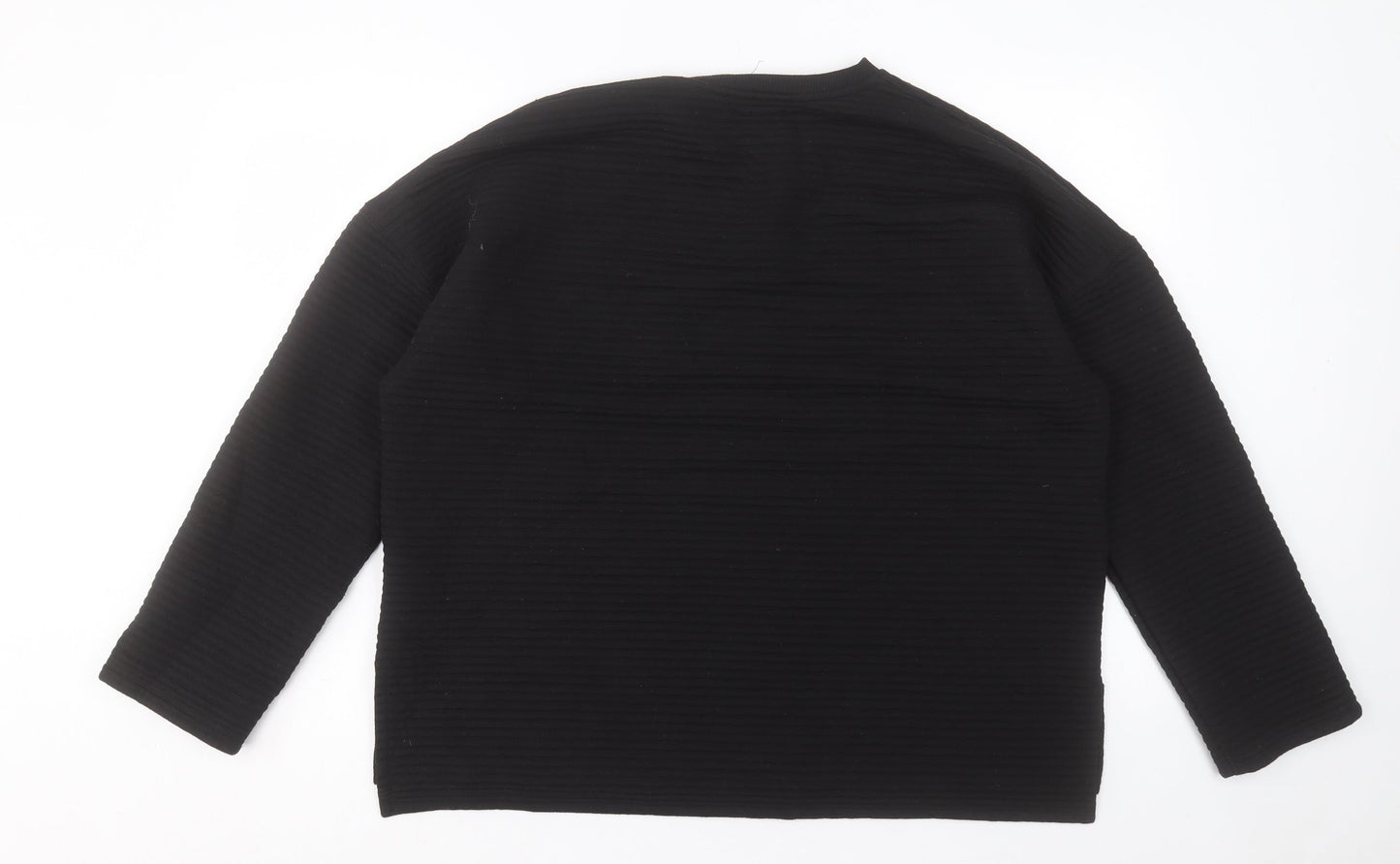 New Look Womens Black Polyester Pullover Sweatshirt Size L Pullover
