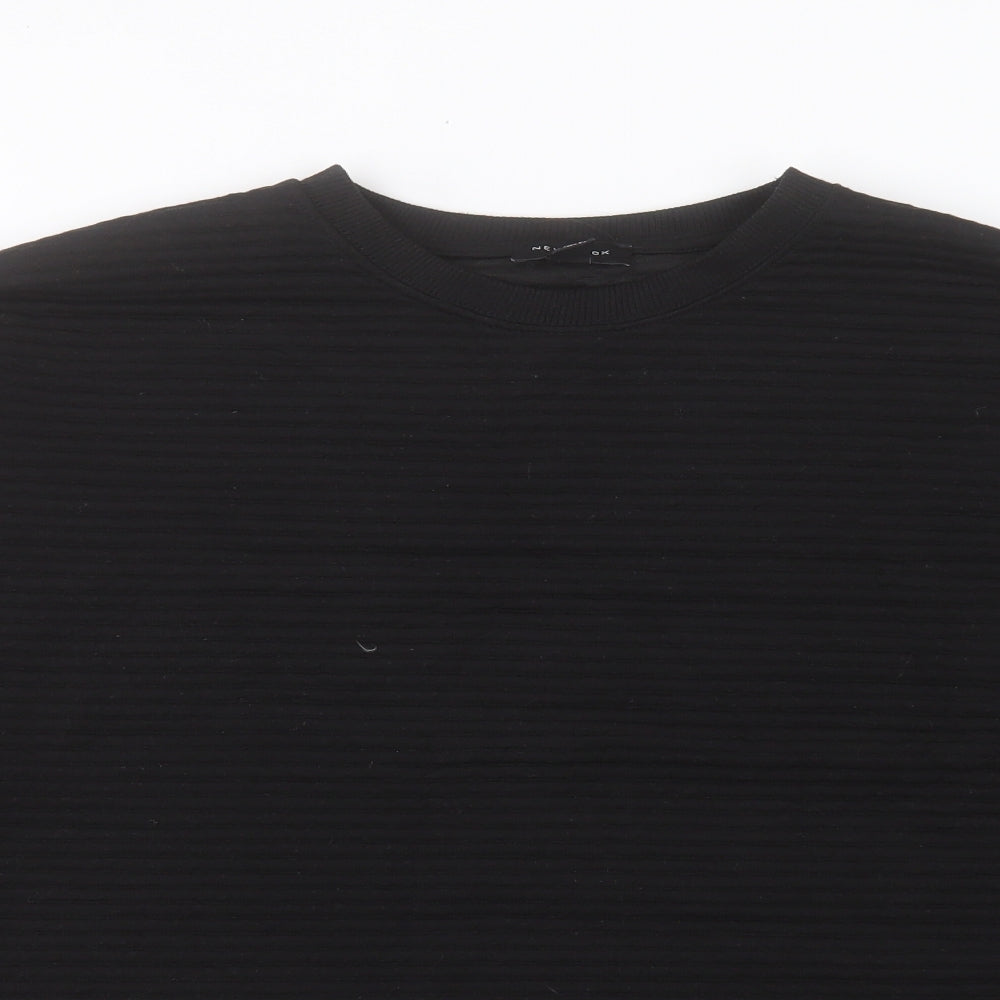 New Look Womens Black Polyester Pullover Sweatshirt Size L Pullover