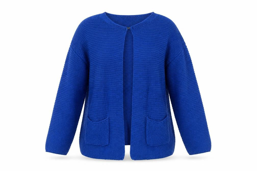 Atmosphere Womens Blue Crew Neck Acrylic Cardigan Jumper Size M