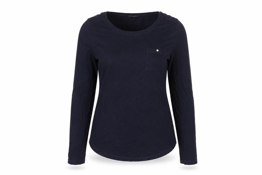 Autograph Womens Blue Modal Basic T-Shirt Size 12 Crew Neck - Pocket Detail
