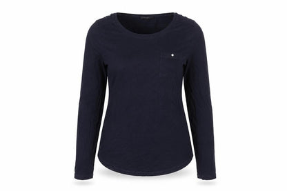 Autograph Womens Blue Modal Basic T-Shirt Size 12 Crew Neck - Pocket Detail