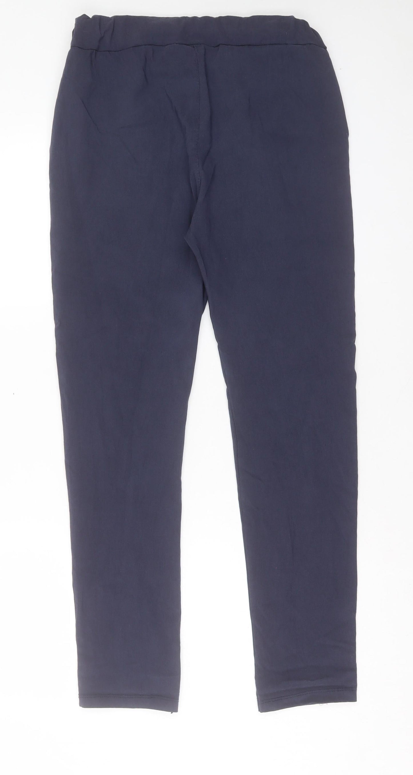 Preworn Womens Blue Nylon Trousers Size 30 in L28 in Regular Drawstring