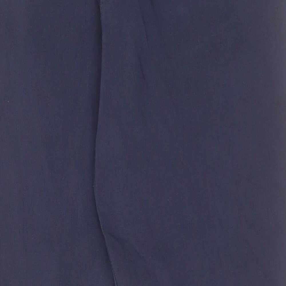 Preworn Womens Blue Nylon Trousers Size 30 in L28 in Regular Drawstring