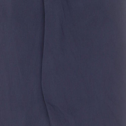 Preworn Womens Blue Nylon Trousers Size 30 in L28 in Regular Drawstring