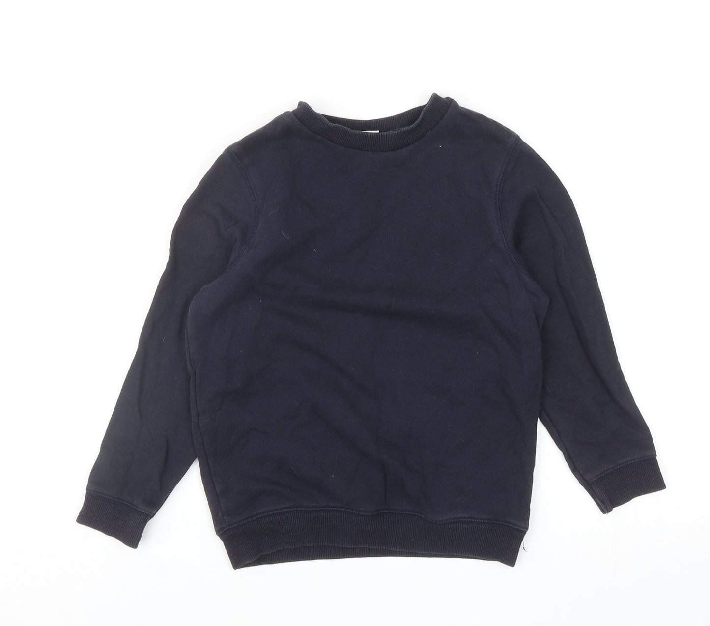 TU Boys Blue Cotton Pullover Sweatshirt Size 6 Years Pullover