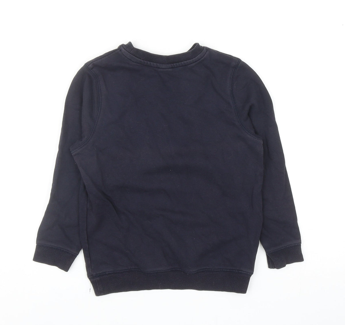 TU Boys Blue Cotton Pullover Sweatshirt Size 6 Years Pullover