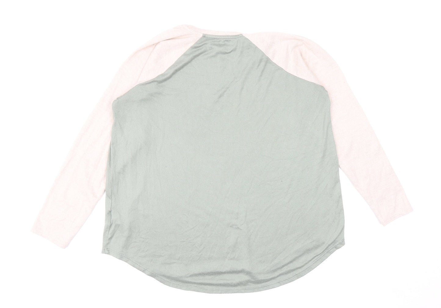 American Eagle Womens Green Round Neck Cotton Pullover Jumper Size S - Colourblock