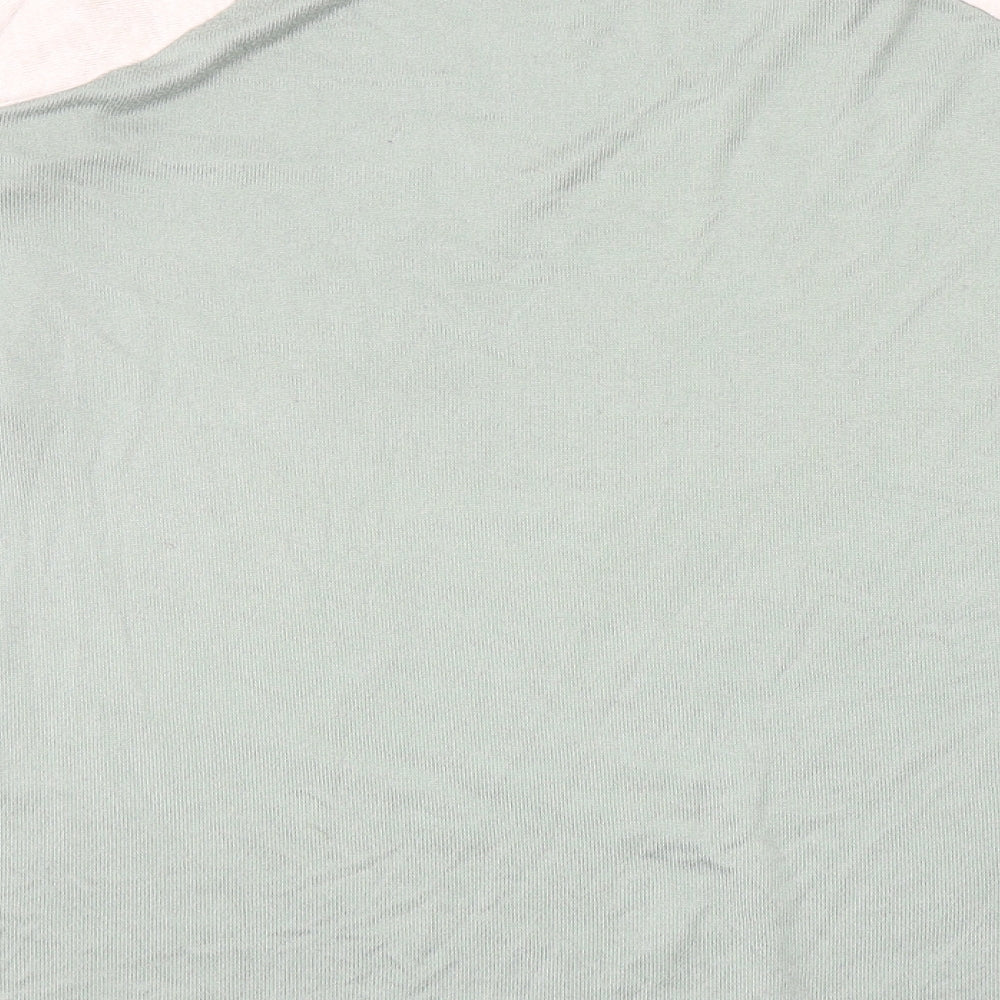American Eagle Womens Green Round Neck Cotton Pullover Jumper Size S - Colourblock