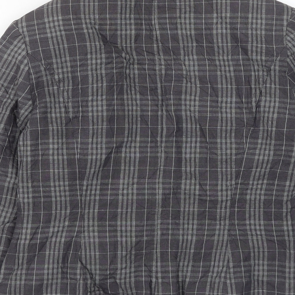 NEXT Womens Grey Check Jacket Blazer Size 8 Button