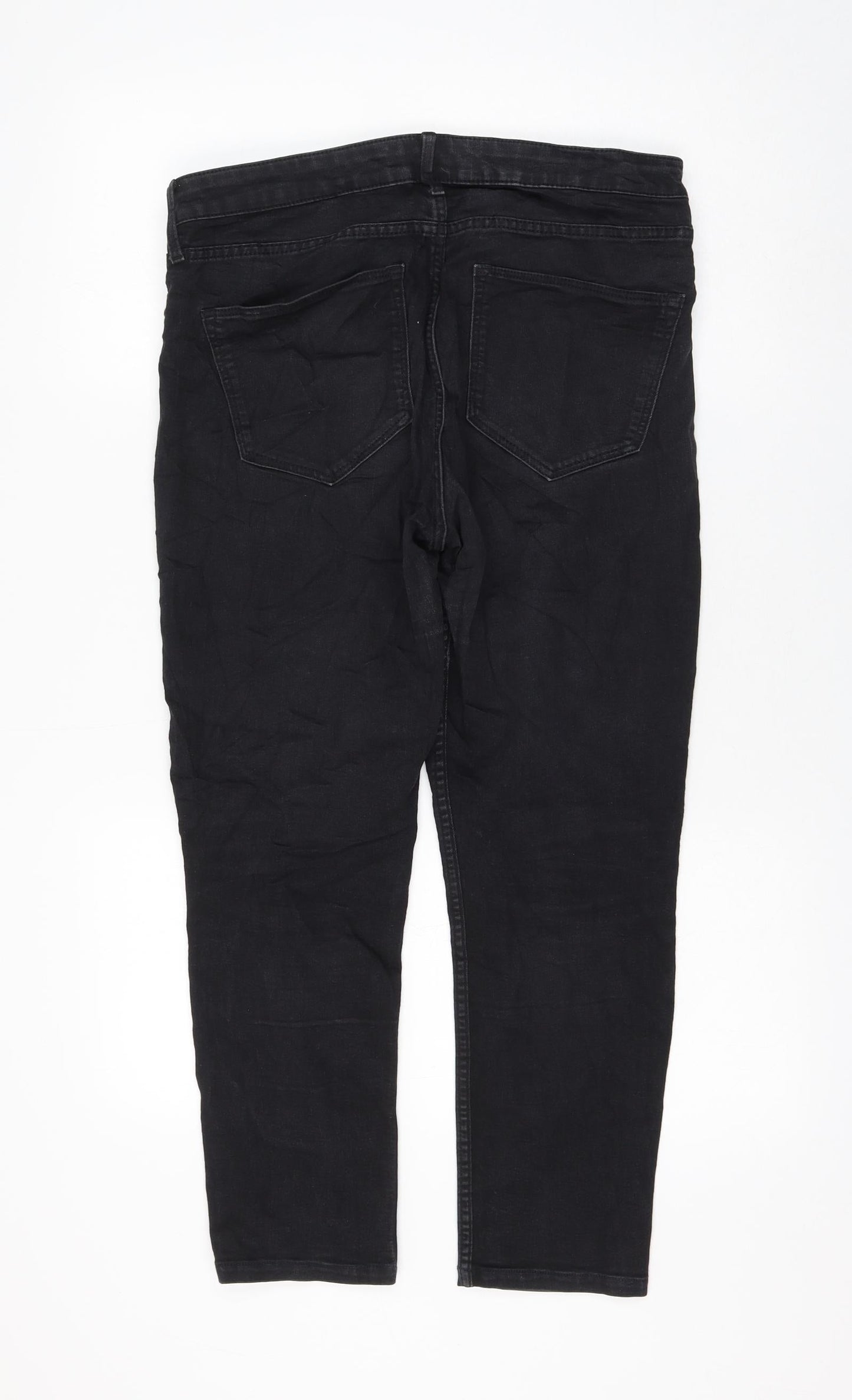 prew Womens Black Polyester Skinny Jeans Size 32 in L24 in Regular Zip