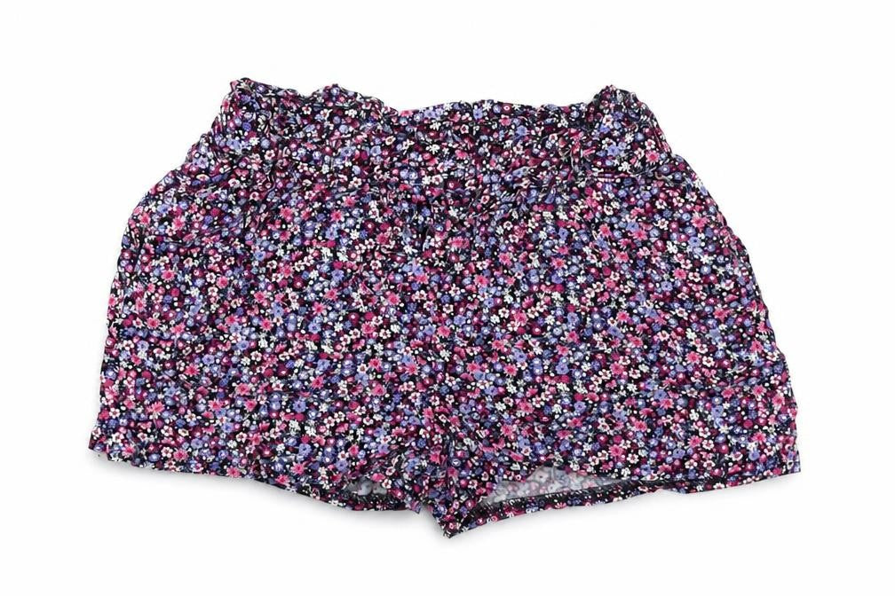 Primark Girls Multicoloured Floral Viscose Hot Pants Shorts Size 5-6 Years Regular