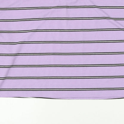 ASOS Womens Purple Striped Polyester Pullover Sweatshirt Size 12 Pullover