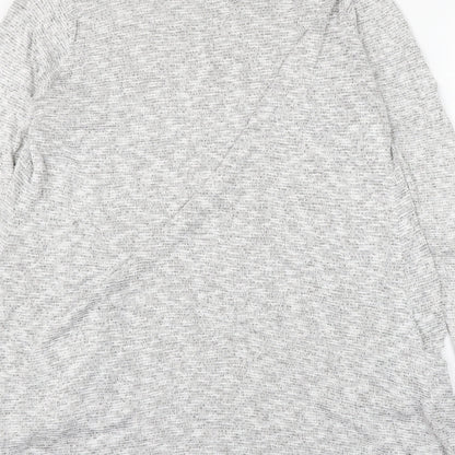 IQ Womens Grey Roll Neck Viscose Pullover Jumper Size L
