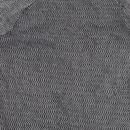 ESMARA Womens Black Geometric Cotton Basic Blouse Size 18 Round Neck