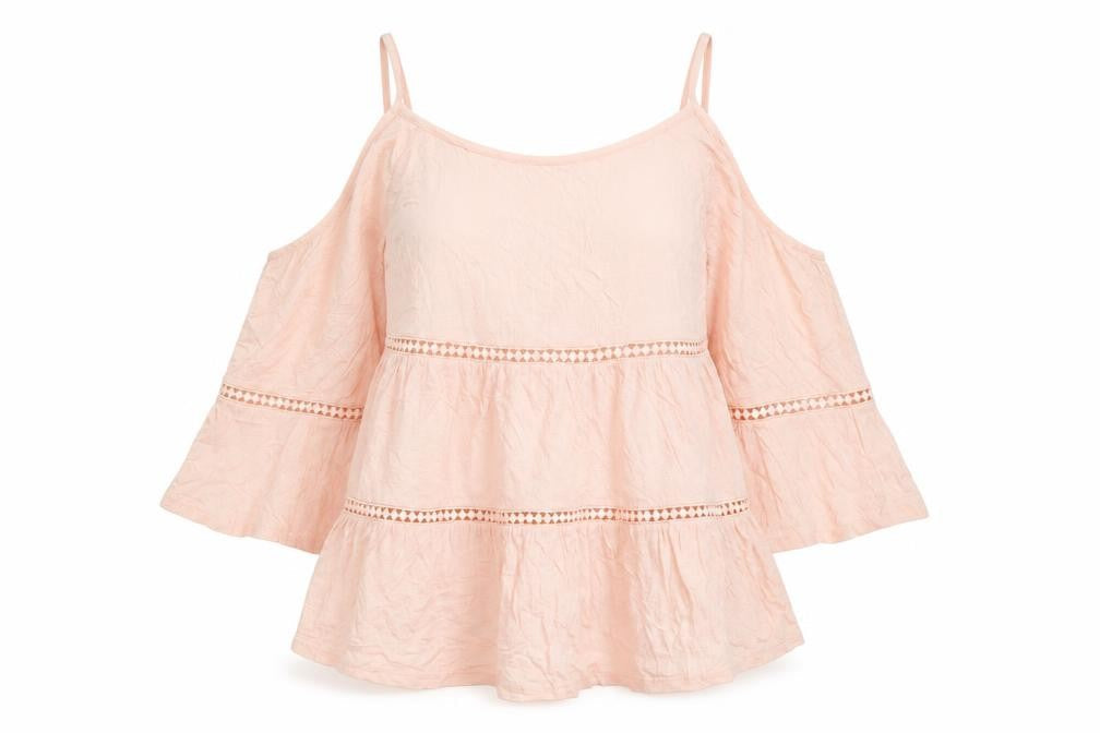George Womens Pink Viscose Basic Blouse Size 10 Round Neck