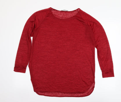 Atmosphere Womens Red Polyester Basic Blouse Size 12 Round Neck