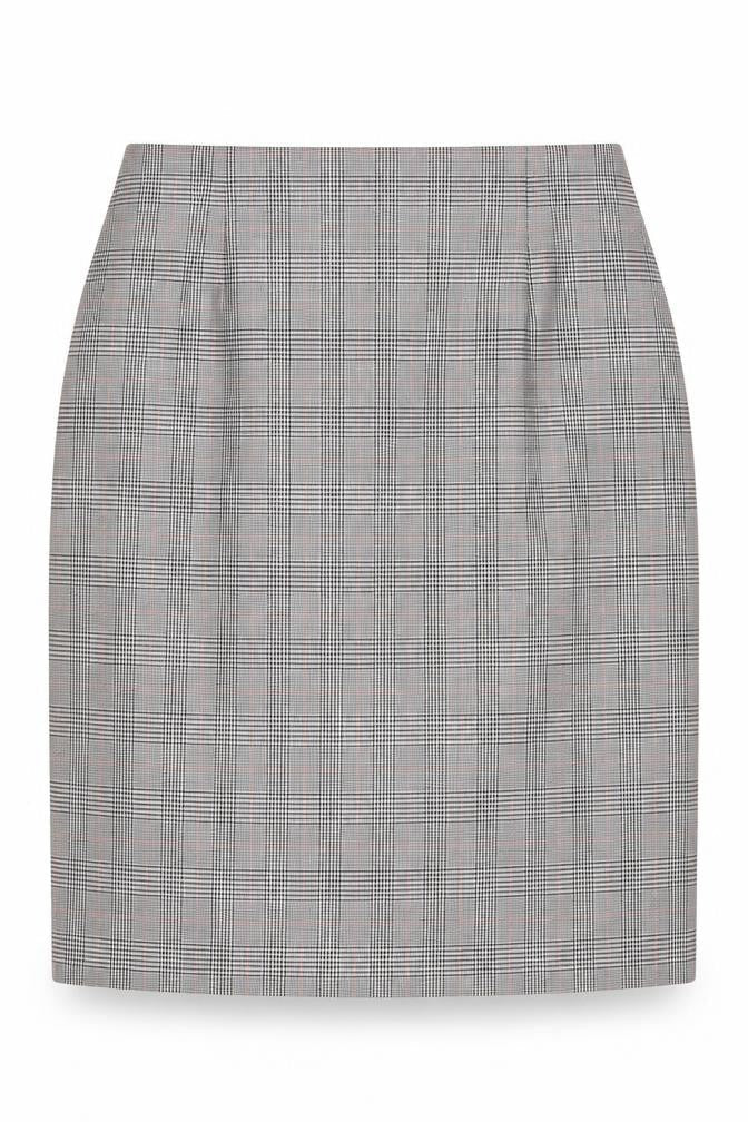 essence Womens Multicoloured Check Polyester A-Line Skirt Size 26 Zip
