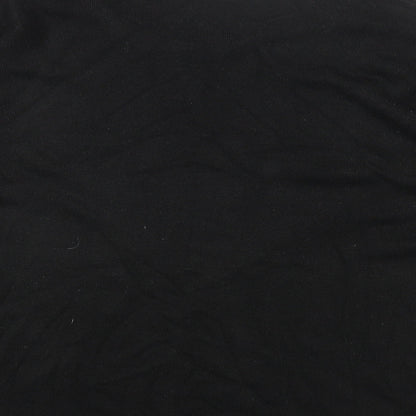 Cashmasoft Womens Black Round Neck Acrylic Pullover Jumper Size S